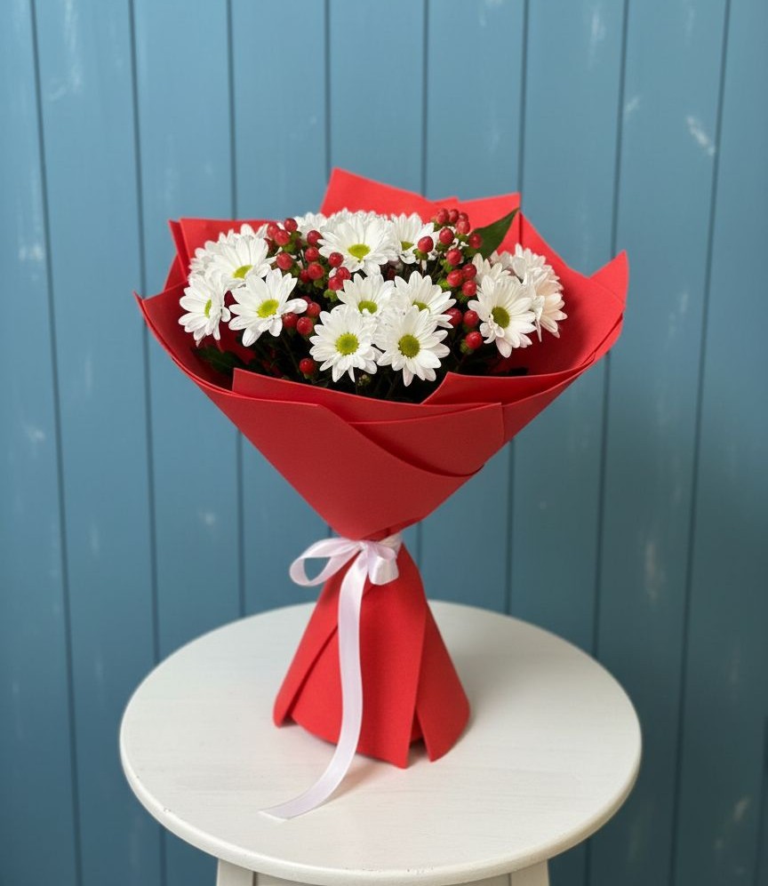 Букет цветов из: Хризантемы в Сычёво