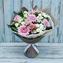 Букет цветов из:  Герберы, Альстромерии и Хризантемы #REPLACE_PRED# Сычёво