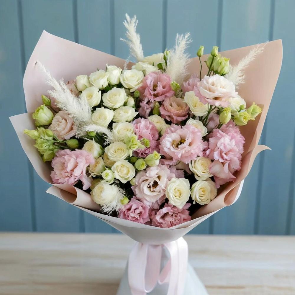 Букет цветов из: Альстромерии и Розы в Сычёво