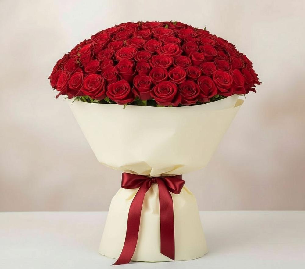 Букет 101 Красная роза Милано в Сычёво