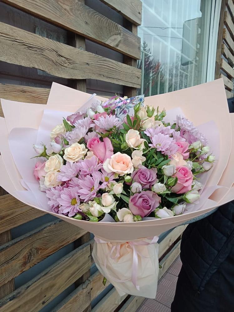 Букет цветов из: Розы и Хризантемы в Сычёво