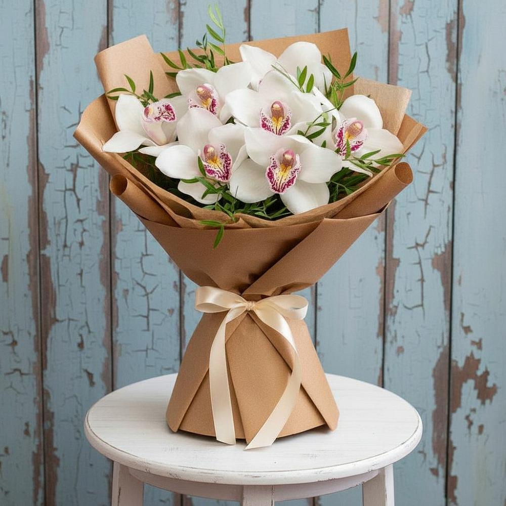 Букет цветов из: Орхидеи и Розы в Сычёво