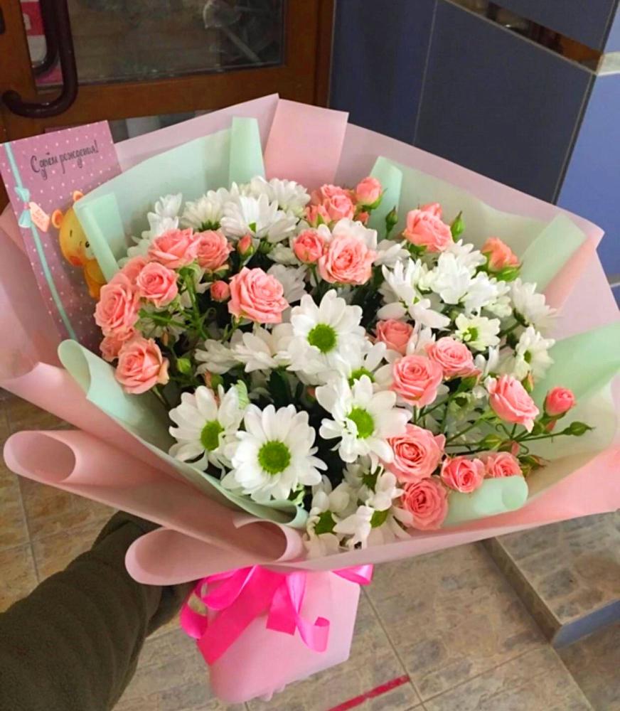 Букет цветов из: Розы и Хризантемы в Сычёво