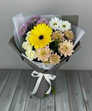 Букет цветов из:  Розы, Герберы и Хризантемы в Сычёво