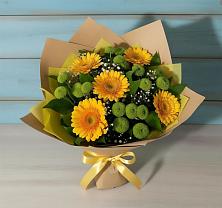 Букет цветов из:  Герберы и Хризантемы в Сычёво