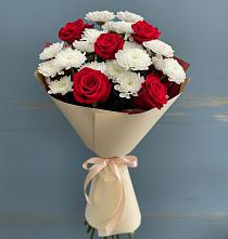 Букет цветов из:  Розы и Хризантемы в Сычёво