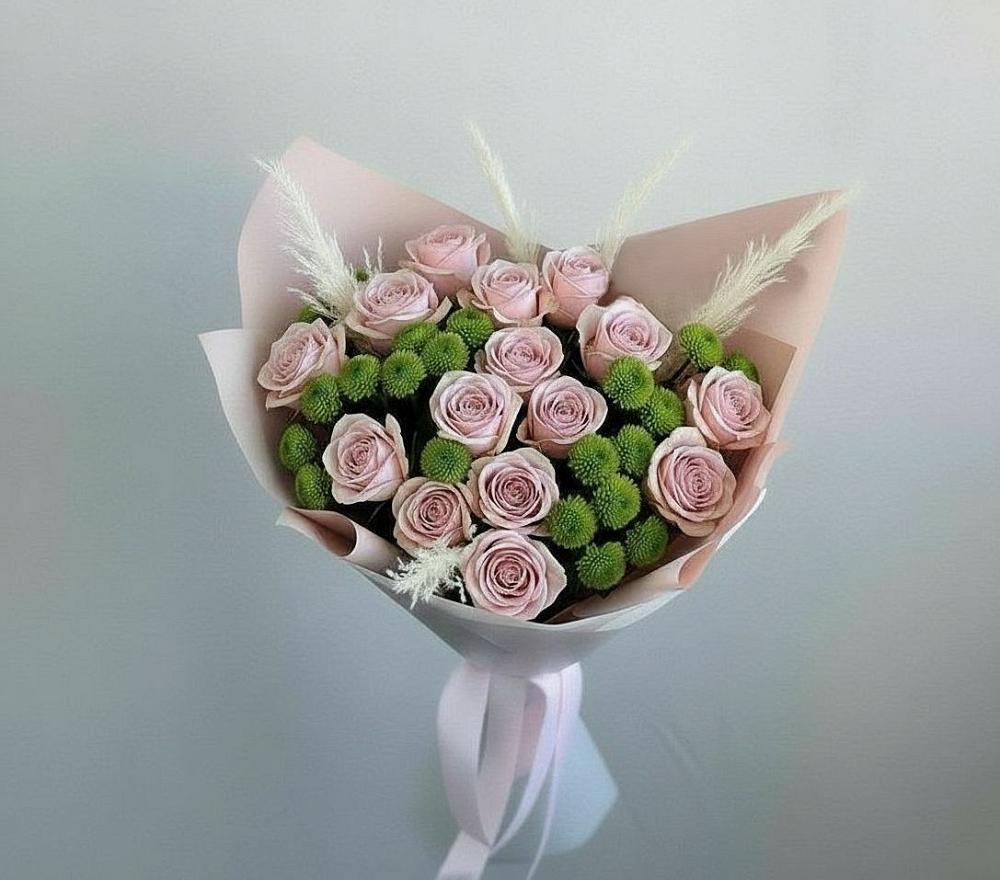 Букет цветов из: Розы и Хризантемы в Сычёво