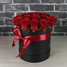 Цветочная композиция из Розы в шляпной коробке в Сычёво