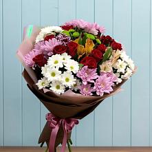 Букет цветов из:  Розы, Хризантемы и Альстромерии в Сычёво