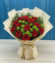 Букет цветов из:  Розы и Хризантемы в Сычёво