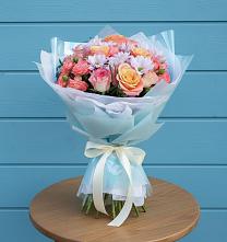 Букет цветов из:  Хризантемы и Розы в Сычёво