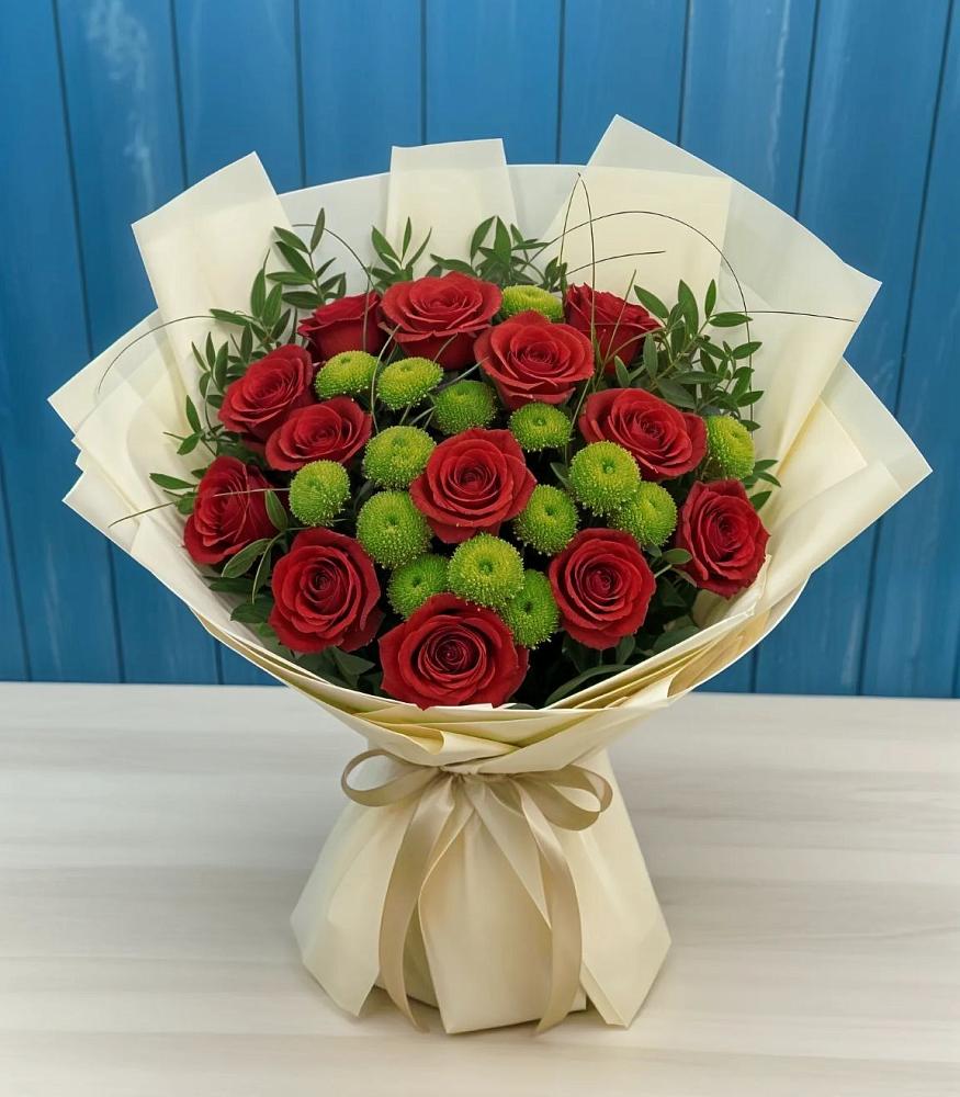 Букет цветов из: Розы и Хризантемы в Сычёво