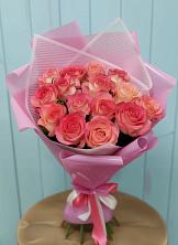 Букет 15 Розовых роз Равель в Сычёво