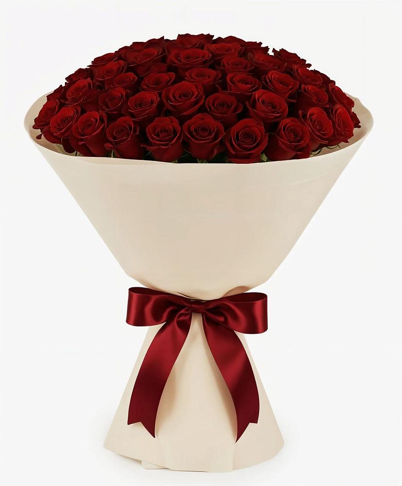 Букет 101 Бордовая роза Блэк Бакарра в Сычёво